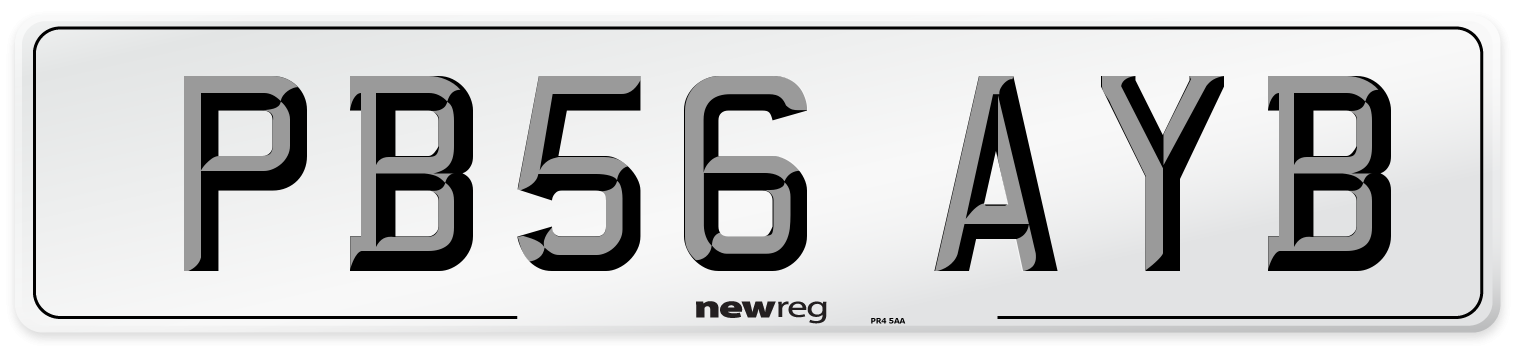 PB56 AYB Number Plate from New Reg